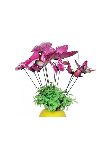 Pazly Yağmura Süsleri Kelebek Geeroyoo Dekorasyonu Dayanıklı 3d Çiçek Bahçe Seti 12 Adet - Sj