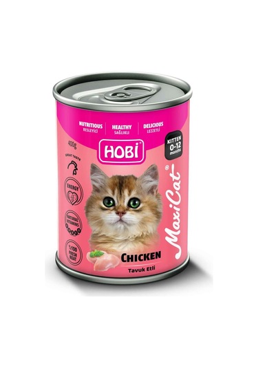 Hobi Maxicat Tavuklu Yavru Kedi Konservesi 12 x 400 G