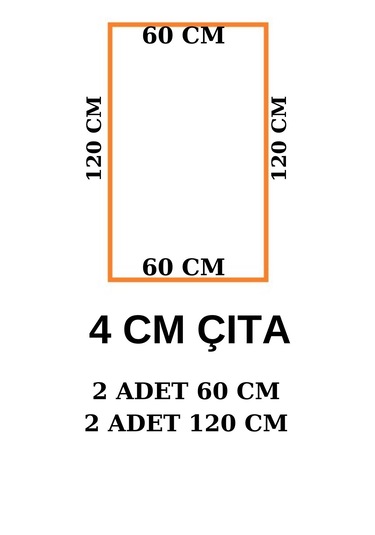 Tek Çerçeve Tasarımı Boyanabilir Çıta Hazır Kesim Anka139 3,60 Metre