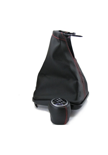 Fiat Linea-punto Deri Vites Topuzu Ve Körüğü Takım Kırmızı Dikişli Siyah