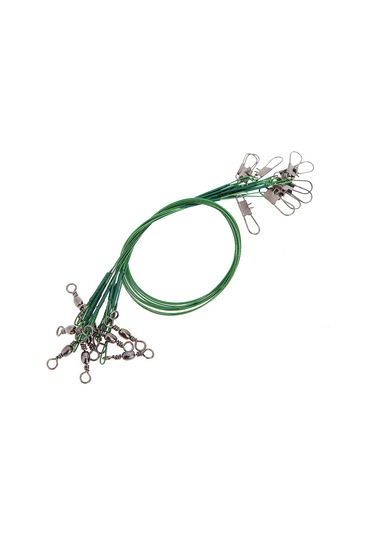 Jeehugo 10'lu Bakır Balık Tutucu Kablosu, Tuzlu Ve Taze Su İçin Uygun, İğne Ve Misina Bağlantısı İle Aşırı Gerilimden Koruma