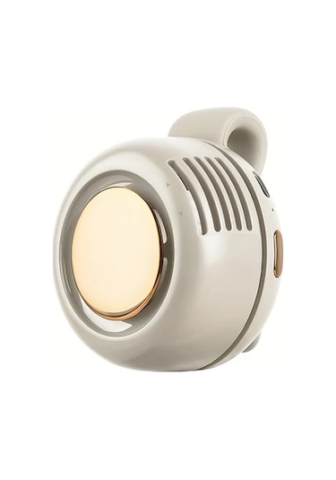 Boatshop1 Taşınabilir Bıçaksız Beyaz Elektrikli Fan Ayarlanabilir Hız 3 Kademeli Sessiz Çalışma Döner Tasarım Usb Şarjlı Lityum Pil Yaz İçin Ideal