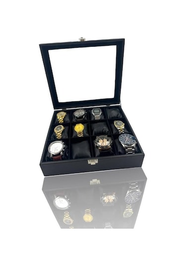 Richbo x 12'li Saat Kutusu Siyah