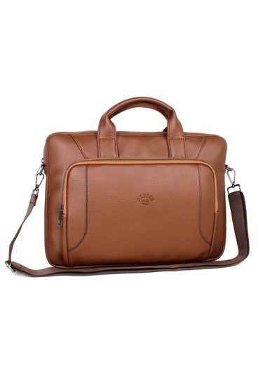 Taba Renk Evrak Ve Laptop Çantası 15,6 İnç Unisex Taba