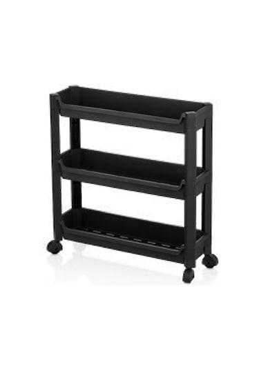 Porsima Org-65-eco 3 Katlı Tekerlekli Raf Ünitesi Düzenleyici ... Siyah