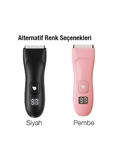 Ezere Su Geçirmez Dijital Göstergeli Saç Sakal Vücut Tıraş Makinesi