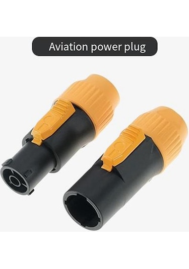 Metabagua Led Ekran Fişi Aydınlatma Ekipmanı Güç Konnektörü Fişleri A-sarı Uvxy5ı Açık Sarı