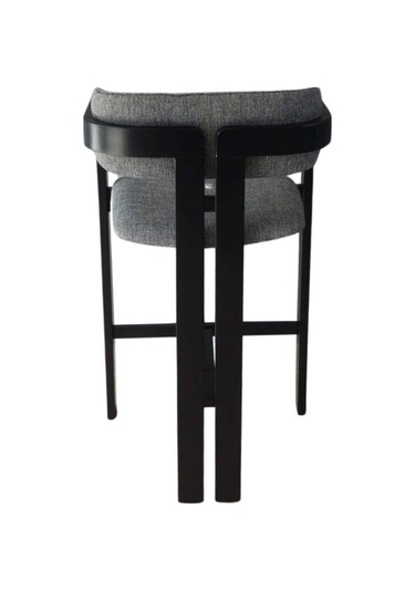 Narvik İskandinav Ahşap Bar Sandalyesi Siyah