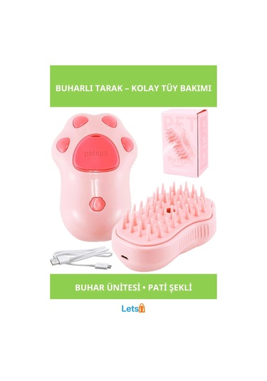 Sevimli Pati Tasarımlı Buharlı Tarak İle Kedinizin Tüylerini Rahatça Temizleyin