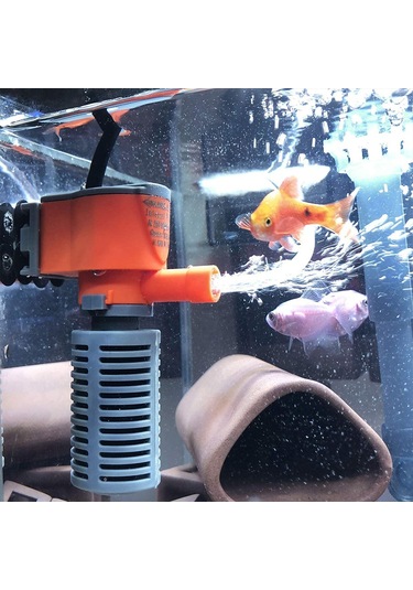 Xindoker Küçük Akvaryumlar İçin 3w Plastik Üçlü Fonksiyonlu Filtre: Su Filtreleme, Oksijen Arttırma Ve Derin Su Pompa - Avrupa Standartı Çok Renkli
