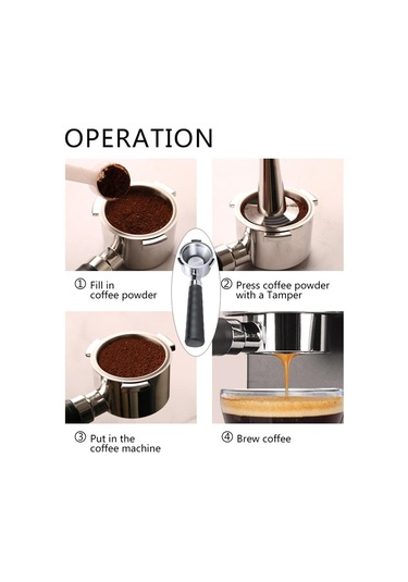 Suntek 51mm Kahve Portafilter Uzun Saplı Yedek Espresso Makinesi