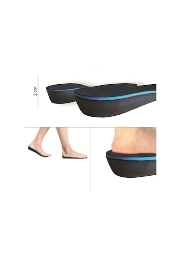 Active Team BU01 - 2 Cm Boy Uzatıcı Gizli Topuk Yükseltici, Tabanlık