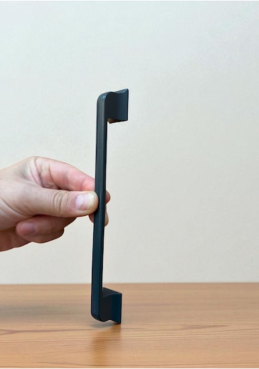 Beta Çizgili Antrasit Alüminyum Metal Lüks Modern Mobilya Çekmece Mutfak Dolabı Kulpu 160mm-192mm 10 Adet Antrasit