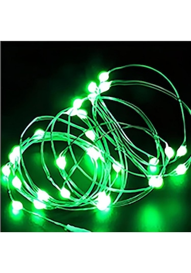 Yeşil 1/2/3/5/10/20/30m Led Dize Işıklar Pil Bakır Tel Çelenk Lamba Açık  30m Yeşil