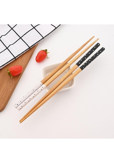 Yeniden Kullanılabilir 5 Çift Set El Yapımı Bambu Japon Tarzı Doğal Ahşap Çubuklarını Suşi Gıd Çok Renkli Çatal Kaşık Tk. 56645854 Diğer