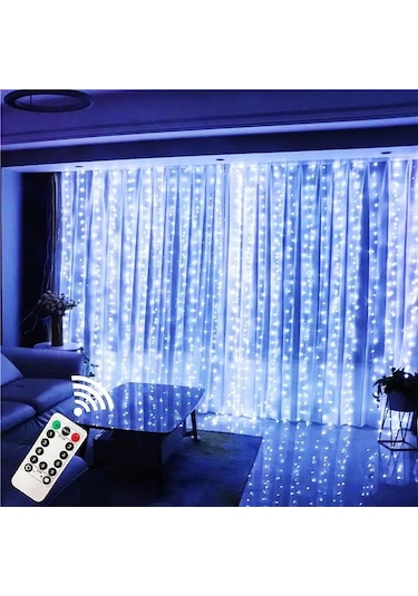 Çok Renkli Perde Led Dize Işık Garland Festivali Noel Dekorasyonu 8 Mod Usb Uzaktan Kumanda Dize Tatil Dekoratif Led Işık 56977863