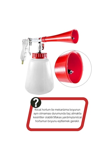 Oto Yıkama Bilyeli Detay Temizlik Tabancası - 5 Kılcal Hortum