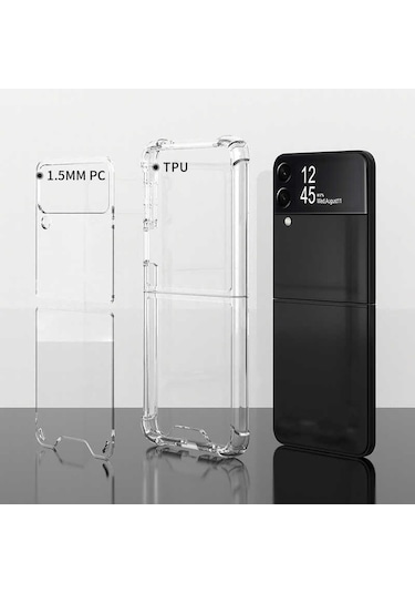 Goocamp Galaxy Z Flip 4 Uyumlu Nitro Anti Shock Silikon-renksiz Renksiz