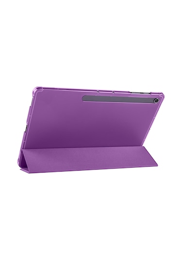 Adige Samsung Galaxy Uyumlu Tab S10 Fe Plus Kılıf Smart Case Kalem Bölmeli Standlı Arkası Buğlu Mika Standlı Kapak