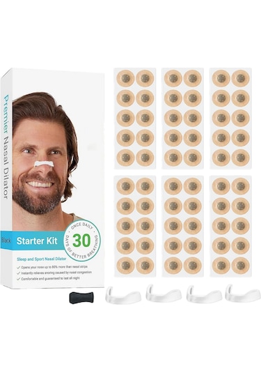60 Adet Spor Burun Dilatörü Uyku Burun Solunum Dilatörler Başlangıç Kiti Burun Nefes Şeritleri Manyetik Burun Bandı Horlamayı Azaltmak Altın