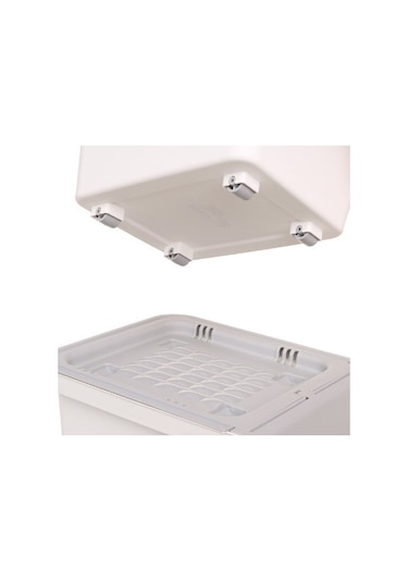 Motek Mt07 Tekerlekli Eşya Ve Erzak Kutusu 3katlı 3x12 Lt Organiz Beyaz - Gri