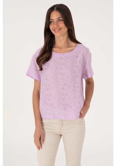 U.s. Polo Assn. Kadın Lila Gömlek Kısa Kollu 50299319-vr034 Lila