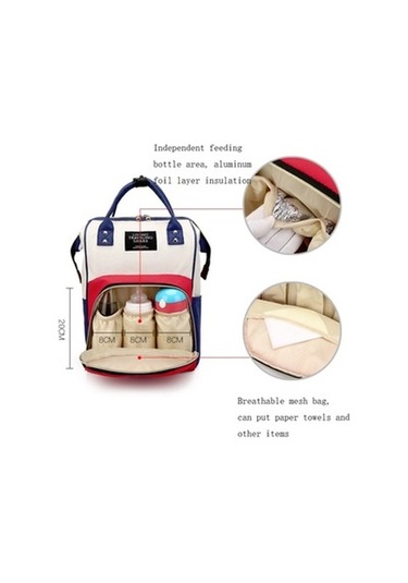 Mumya Çantası Büyük Kapasiteli Çok Fonksiyonlu Sırt Çantası Su Geçirmez Biberon Bezi Çantası Siyah Siyah