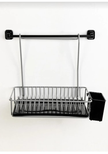 Hagen Ömür Boyu Paslanmaz Askılı Bulaşıklık Gri