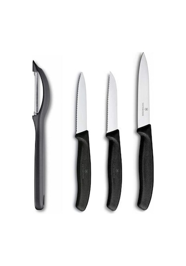 Siyah Soyma Doğrama Seti Siyah