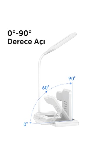 Bix Bxmw8 15w Manyetik Kablosuz Led Lambalı Şarj Standı Beyaz