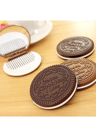 Conventions1 1 Adet Basit Ins Sevimli Oreo Çikolata Bisküvi Ayna Siyah