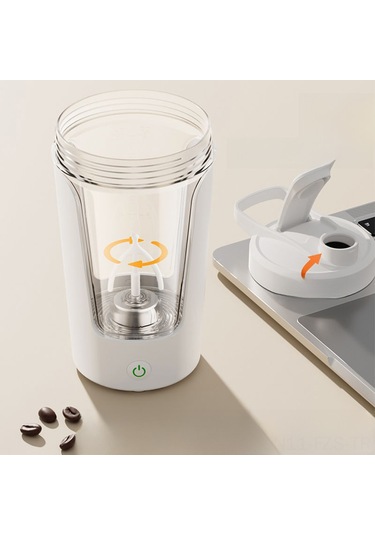 Fosenze 450ml Siyah Otomatik Çalkalama Bardak - Elektrikli Kahve/süt Çırpıcı, Usb Şarjlı, Pratik Kullanım, Sağlıklı Pp Malzeme Diğer