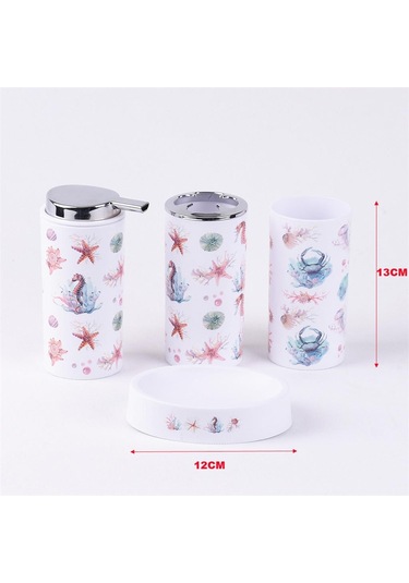 Suntek 6 Adet Banyo Sabunluk Losyon Dispenseri Diş Fırçası