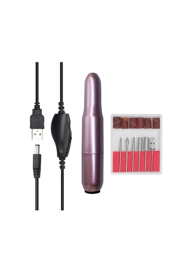 Reedark Usb Şarjlı Mini Tırnak Freze Makinesi - 6 Uçlu, Hız Ayarlı, Taşınabilir Manikür Aleti