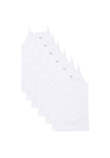 Tutku 6Lı Kız Çocuk Ip Askılı Düz Atlet Pamuklu Kız Çocuk Atlet