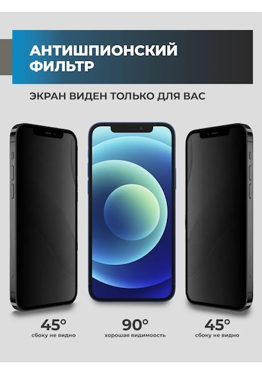 Amfox İphone Uyumlu 12 İçin Gizlilik Koruyan Ekran Koruyucu 449735378