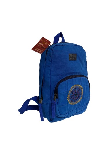 Kaliteli Mini Vintage Salaş Disayn Günlük Sırt Gezi Çantası 19 Cm X 34 Cm Açık Mavi