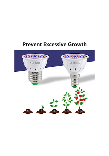 Dofolink 220v 80 Led Bitki Büyüme Lambası, Kırmızı-mavi Spektrum, E14 Yuva, Seracılık Sebze Fidanı Işığı Diğer