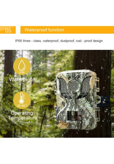 Açık Takip Kamerası Ip66 Su Geçirmez Yaban Hayatı Avcılık Çok Renkli Çok Renkli