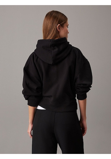 Calvin Klein Raısed Embroıdery Ck Hoodıe Sweat Siyah