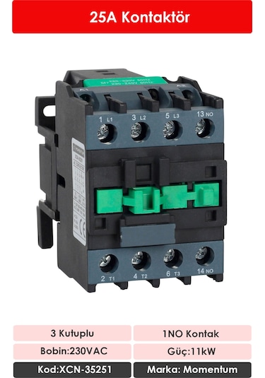 Momentum Kontaktör 25A 11kW 1NO XCN-35251