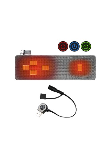 Isıtmalı Uyku Tulumu Pedi Yatak Usb Güç Sıcak Isıtma-gri Gri