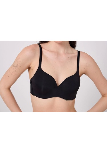 Freshness Msf02 Geniş Sırt Kuşaklı Lazer Kesim Sütyen Siyah