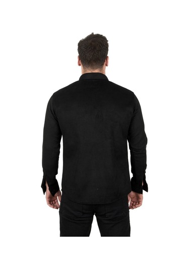 Deepsea Erkek Siyah Çift Cep Süet Gömlek 2302329 Siyah Deepsea Erkek Siyah Çift Cep Süet Gömlek 2302329 Siyah