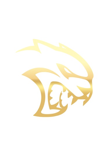 Kaplan Araba Sticker 17x17 Cm Gold