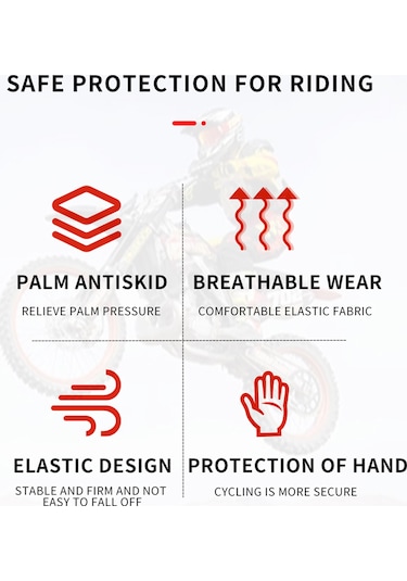 Kosona Bsddp Rh-a0131 Motosiklet Eldiveni, Kaymazlı, Dokunmatik Ekran, Çarpma Koruma, Yansıtıcı Şerit, Kollu Kordon, Siyah M Ağ + Polyester