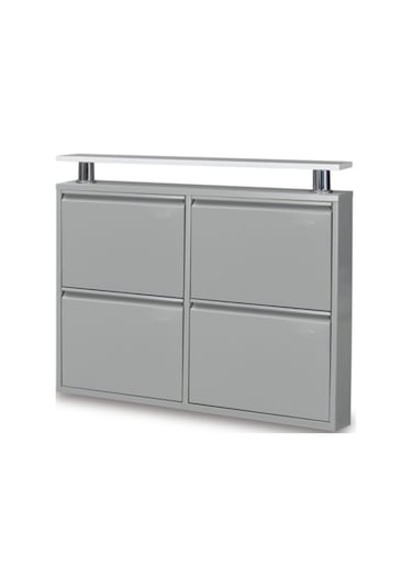 Kaser Metal Gri Ayakkabılık 2+2