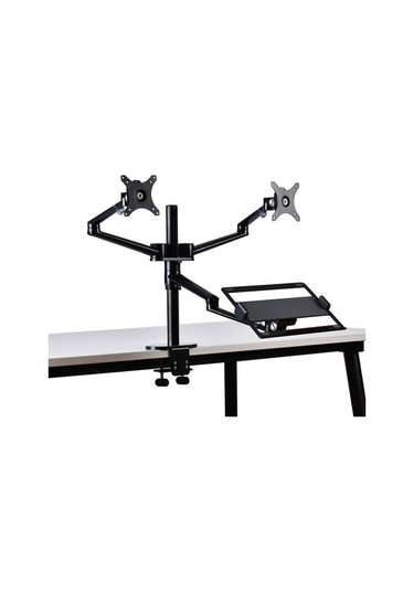 NPO STD7093 10"-27" Notebook Stand ve Vesa Monitör Tutucu Çift Kol - Koyu Gri