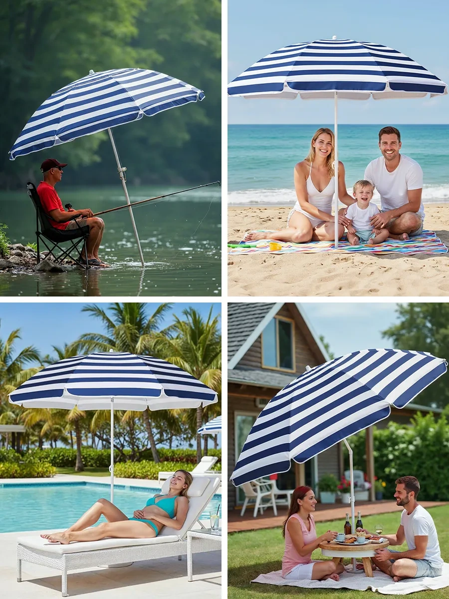 Classmark 200 Cm Büyük Plaj Güneş Şemsiyesi 214918338 Beyaz