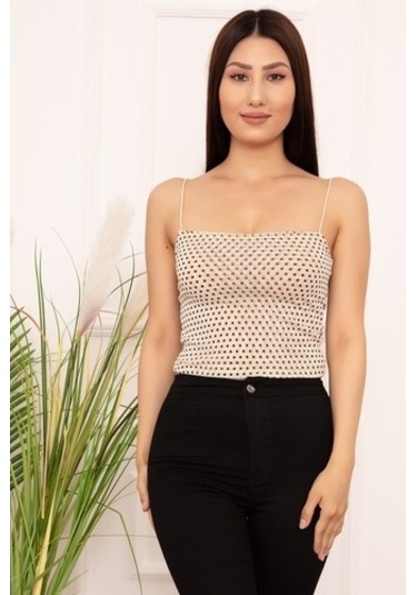 Kalopya Bayan Ip Askılı Puantiyeli Esp03 Atlet Ekru